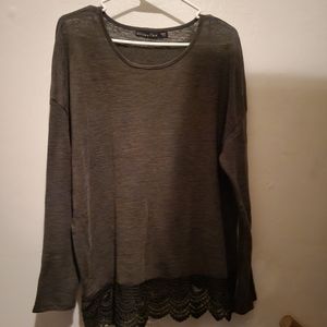 Long sleeved olive green top